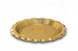 Tác zlatý plastový - kruh 18 cm