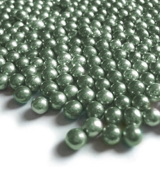 Cukrové kuličky - Zeleno šedé s perletí 30 g / 6 mm