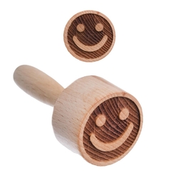 Dřevěné razítko na těsto, sušenky - SMAJLÍK