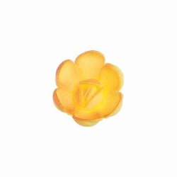 Jedlá dekorace (jedlý papír) - RŮŽE 3 cm /žlutá stínovaná/ 60 kusů