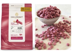 Belgická čokoláda - Callebaut ČERVENÁ / RUBY 0,5 kg 