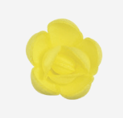 Jedlá dekorace (jedlý papír) - RŮŽE 3 cm / žlutá 60 kusů