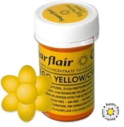 Barva gelová Sugarflair - Žloutkově žlutá / EGG YELLOW CREAM
