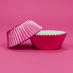 Košíčky na muffiny - Růžové lesklé 30 ks 