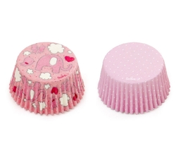 Košíčky na muffiny - Růžové (sloník+puntíky) / Decora
