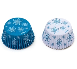 Košíčky na muffiny - VLOČKY (modré + bílé) / Decora 