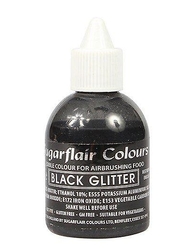 Barva Airbrush - Černá s leskem / BLACK GLITTER (Sugarflair)