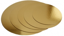Podložka tenká - Kruh / zlatá 12 cm (na minidortíky) 