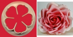 Vykrajovátko plastové - Růže (Petal Rose) / 6,5 cm