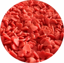 Cukrová dekorace - Srdíčka červená (mini) 30 g