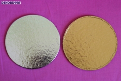 Podložka stříbrno - zlatá  20 cm / kruh