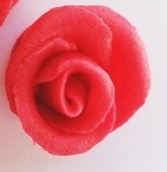 Modelované květinky - RŮŽE červená / 1 ks  