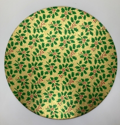 Dortová podložka kruh - Zlatá + CESMÍNA zelená /C 25 cm 