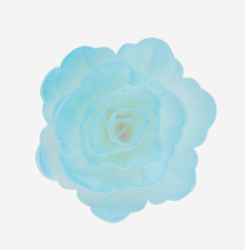 Jedlá dekorace - RŮŽE světle modrá 5,5 cm / jedlý papír 