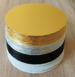 Podložka kruh pevná, tvrzená 3 mm - BÍLÁ  25 cm / balení 10 kusů