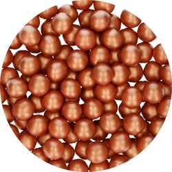 Čokoládová dekorace s cukrem - Kuličky velké měděné / 70 g