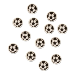 Cukrová dekorace - Fotbalové míče MINI / 48 kusů
