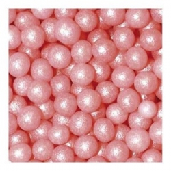 Cukrové kuličky - Růžové světlé s perletí 30 g