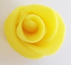 Modelované květinky - RŮŽE žlutá / 1 ks 