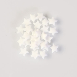 Cukrová dekorace - Hvězdičky oblé, bílé / 150 g