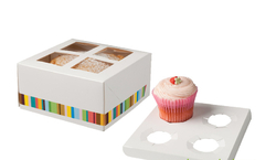 Krabice s vložkou - Na 4 kusy Cupcakes / muffinů