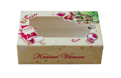 Krabička  SANTA,  na 1 kg cukroví