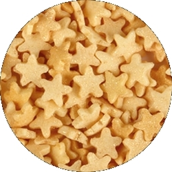 Cukrová dekorace - Hvězdičky zlaté třpytivé 30 g