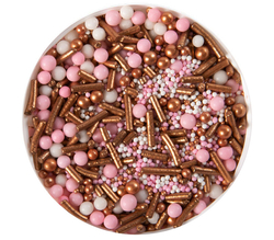 Cukrová dekorace - Mix růžovo - bronzový 