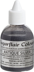 Barva Airbrush - Stříbrná / ANTIQUE SILVER (Sugarflair) 