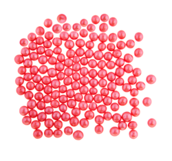Cukrové perličky - ČERVENÉ PERLEŤOVÉ 30 g (4 mm) / měkké