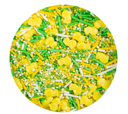 Cukrová dekorace - Mix zeleno-žlutý + kuřátka