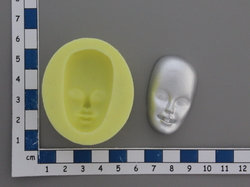 Silikonová forma - Obličej 4 x 3,5 cm / Tvář