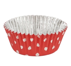 Košíčky na muffiny - Červené s puntíky / nepromastitelné 