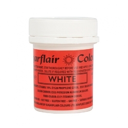 BÍLÁ tekutá třpytivá barva Sugarflair - White / Edible glitter paint 