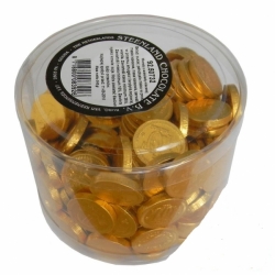 Čokoládová mince - CENT zlatý 200 kusů