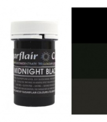 Barva gelová Sugarflair - Midnight Black / PŮLNOČNÍ ČERNÁ