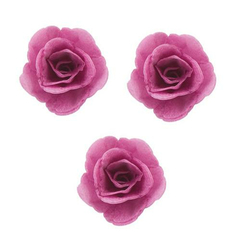 Růže z jedlého papíru - FIALOVÁ / 3,5 cm 
