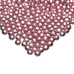 Cukrová dekorace - Kuličky Růžové metalické / 220 g