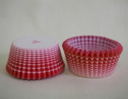 Cukrářské košíčky bílo - červené 35 x 17,5 mm 