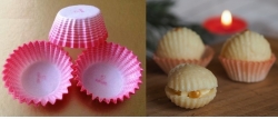 Cukrářské košíčky bílo - růžové 30 x 18 mm 