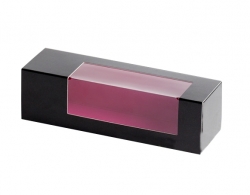 Krabička na MAKRONKY - Černo růžová (na 12 ks) 