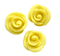 Modelované květinky - RŮŽE žlutá / 1 ks