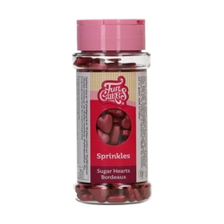 Cukrová dekorace (Fun Cakes) - SRDÍČKA Vínová 80 g
