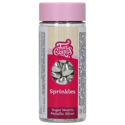 Cukrová dekorace (Fun Cakes) - SRDÍČKA Stříbrná 80 g