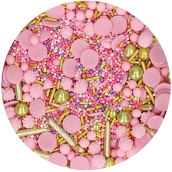 Cukrová dekorace (Fun Cakes) - Glamour Pink (kuličky, tyčinky, konfety)/ 30 g