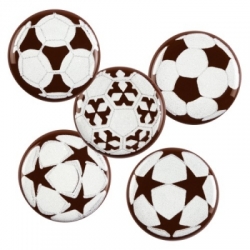Čokoládová dekorace - Fotbalový míč 9 ks 