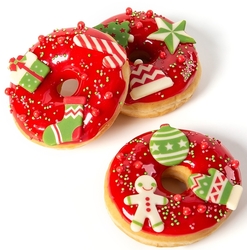 Cukrová dekorace - Vánoční mix (červeno-zelené)