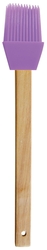 Silikonový štětec / mašlovačka - Fialová + dřevěná rukojeť