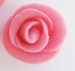 Modelované květinky - RŮŽE růžová / 1 ks 