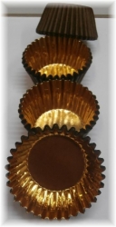 Cukrářské košíčky hnědo - zlaté 30 mm